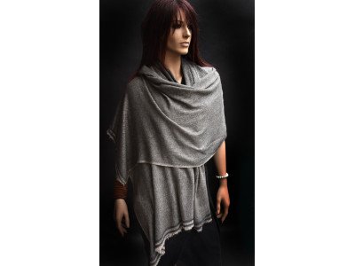Cashmere sjaal, uniseks, bruin en beige