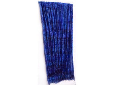 Echte zijden krinkelsjaal, handgeschilderd, marine blauw paarsblauw donker turquoise